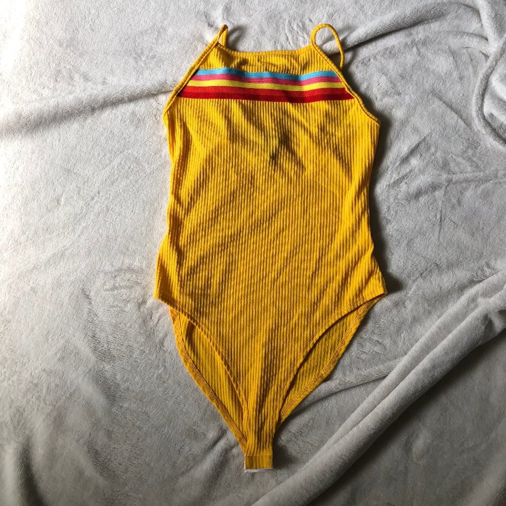 Knit ribbed F21 bodysuit